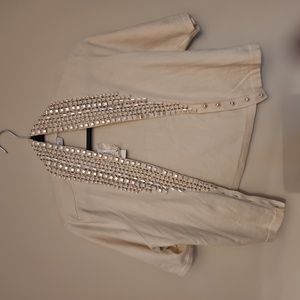 Black & White beautiful beads short jacket
